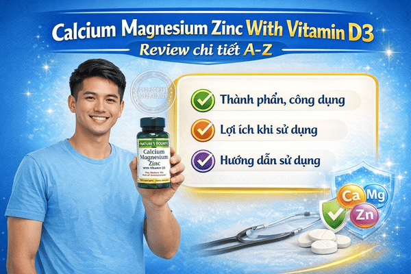 Calcium Magnesium Zinc With Vitamin D3 Review chi tiết A–Z