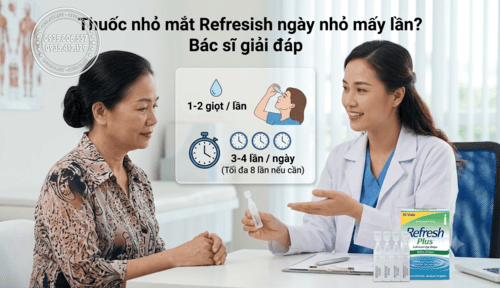 Thuốc nhỏ mắt Refresh ngày nhỏ máy lần? Bác sĩ giải đáp